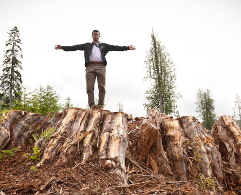 Liberal MP Keith Martin stands on top of a massive