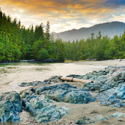 Flores Island sunset in Clayoquot Sound. This photo and many more will be available for purchase at the show!