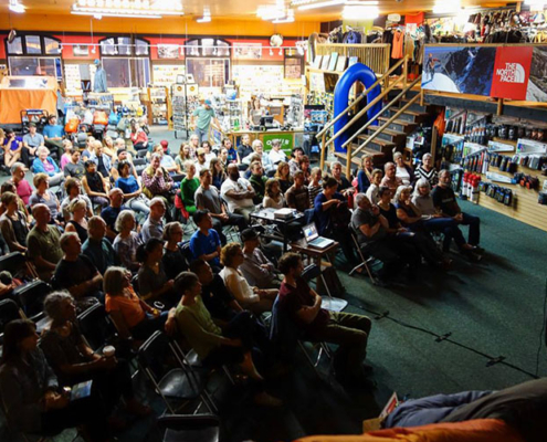 AFA supporters listening carefully to presentations from AFA's Ken Wu