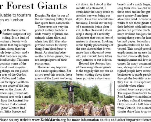 Article by Dr. Keith Martin