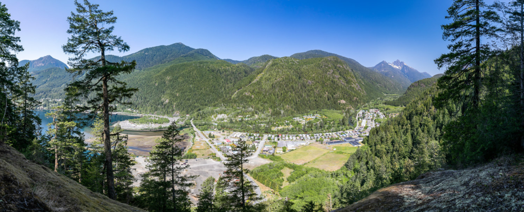 View over town from the ridge