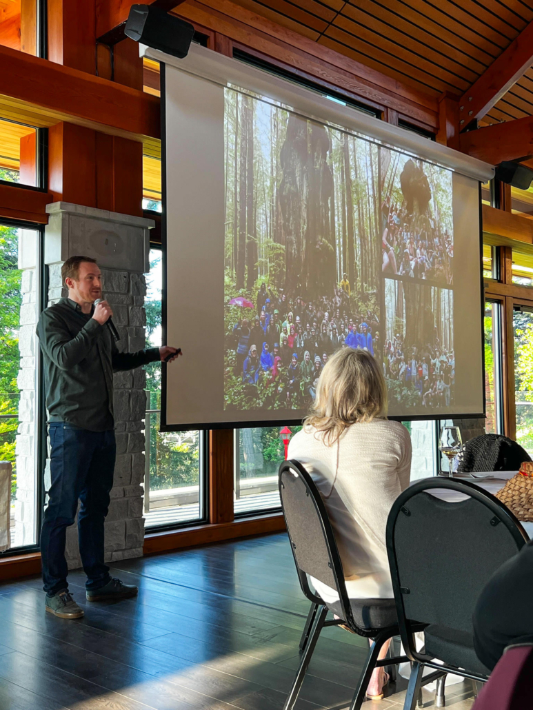 AFA co-founder TJ Watt giving his presentation on the 15-year history of AFA!